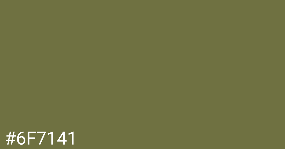 Hex color #6f7141 graphic