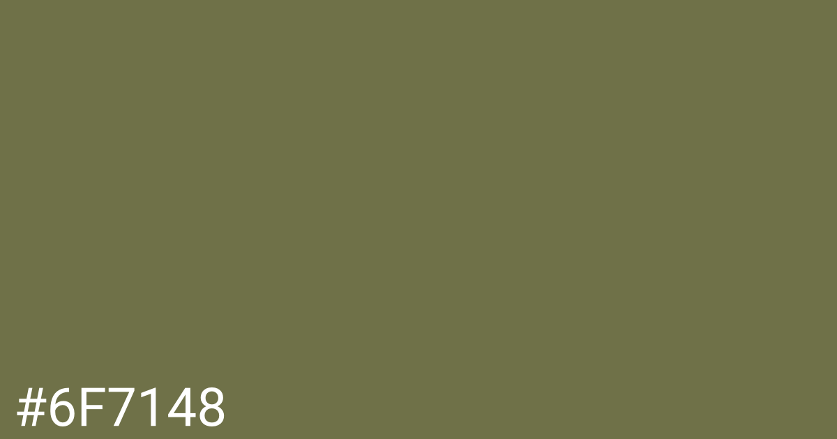 Hex color #6f7148 graphic