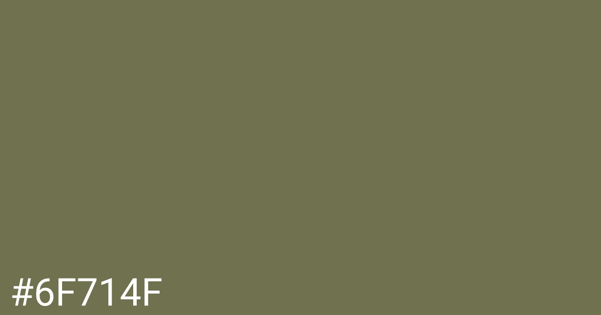 Hex color #6f714f graphic