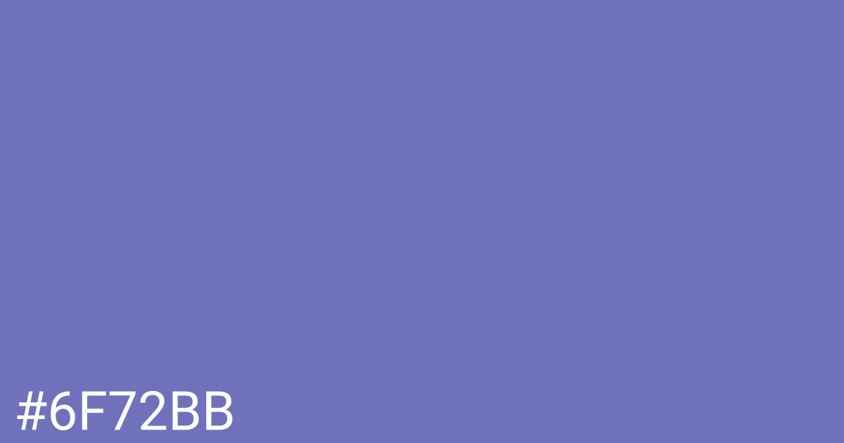 Hex color #6f72bb graphic