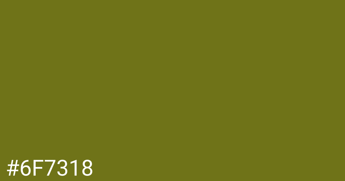 Hex color #6f7318 graphic