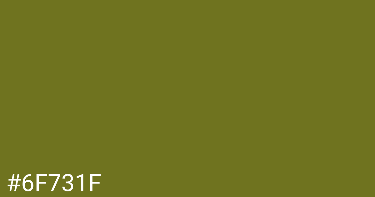 Hex color #6f731f graphic