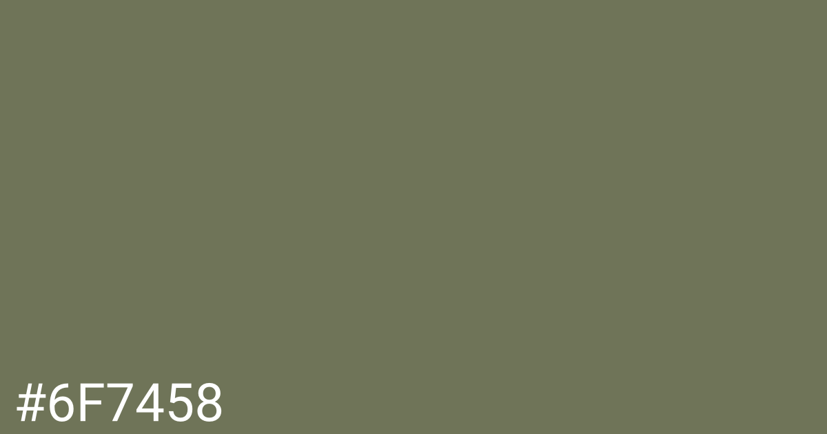 Hex color #6f7458 graphic