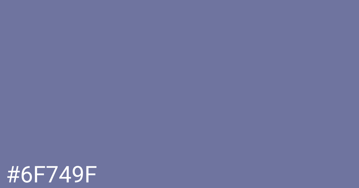 Hex color #6f749f graphic