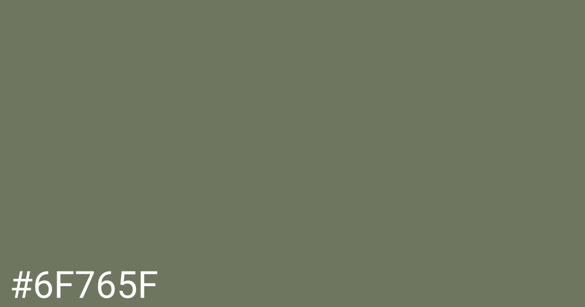 Hex color #6f765f graphic