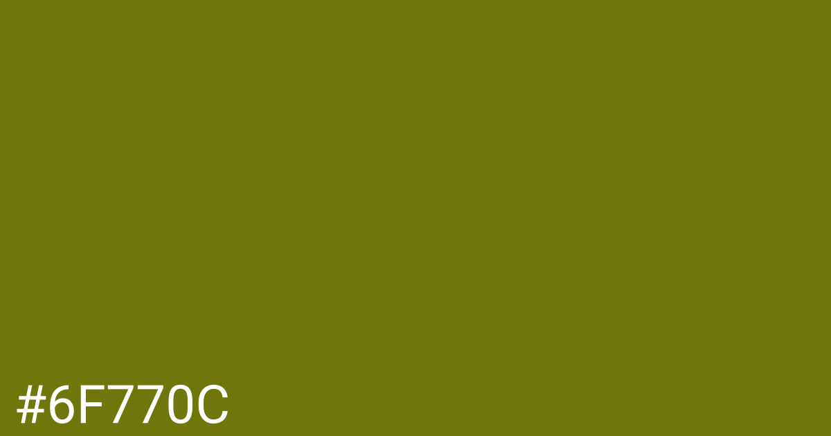 Hex color #6f770c graphic