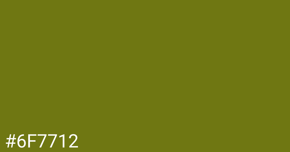 Hex color #6f7712 graphic