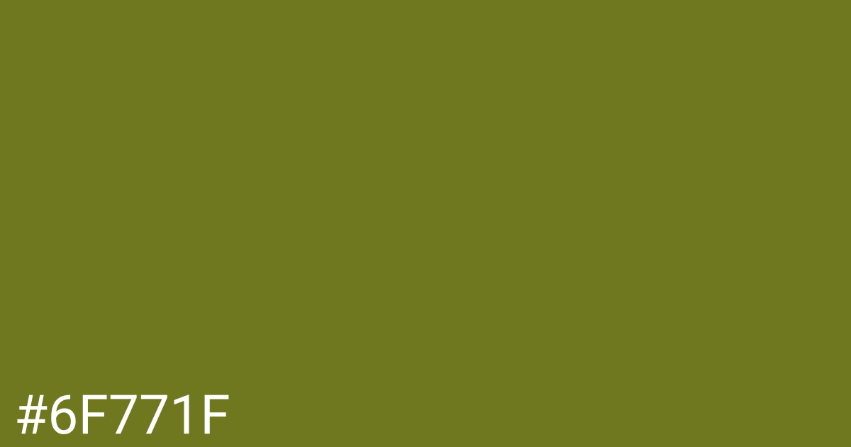 Hex color #6f771f graphic