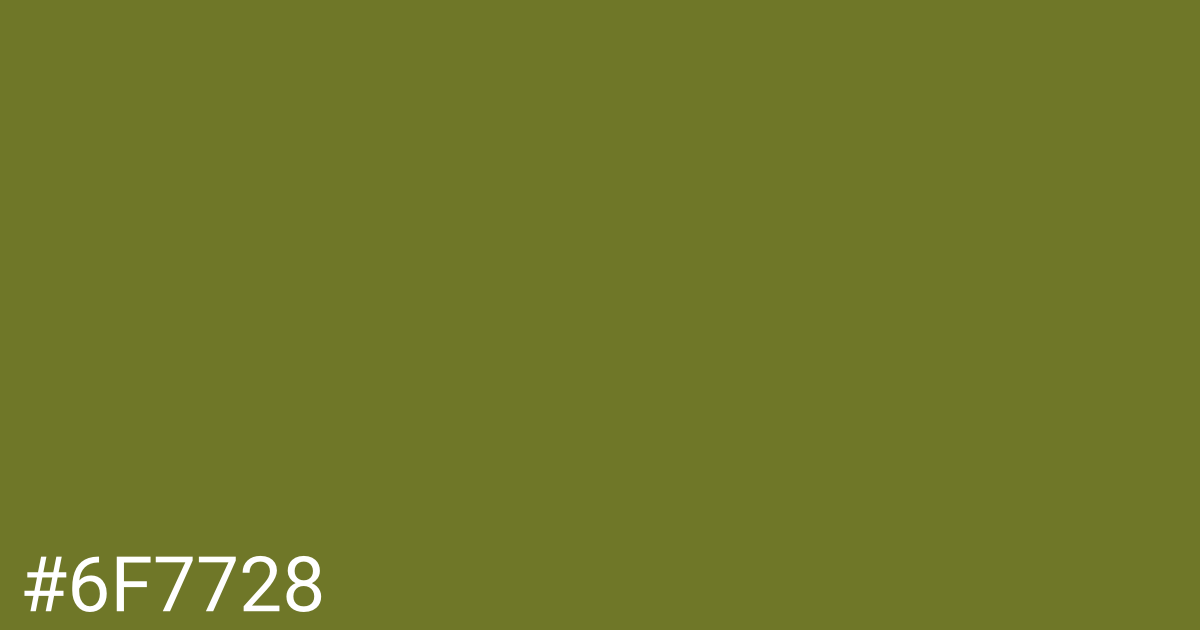 Hex color #6f7728 graphic