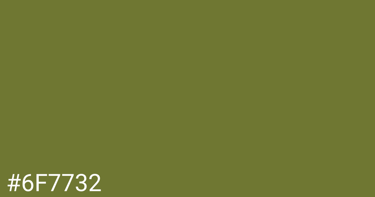 Hex color #6f7732 graphic