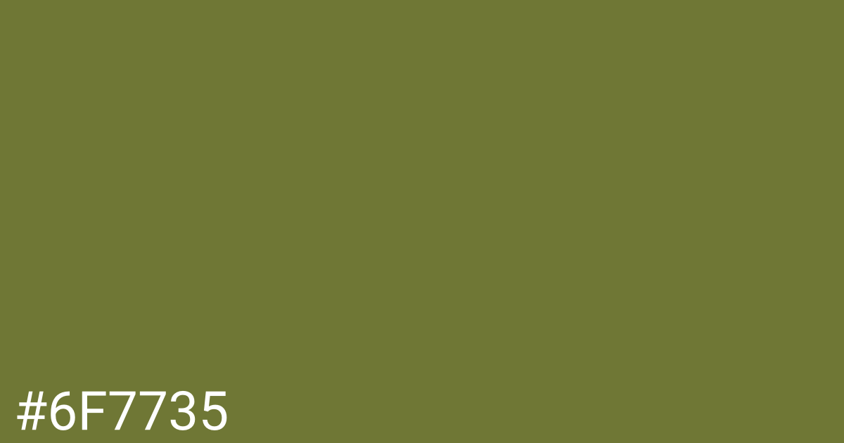 Hex color #6f7735 graphic