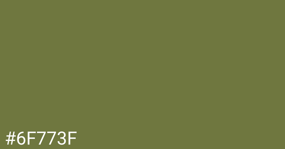 Hex color #6f773f graphic