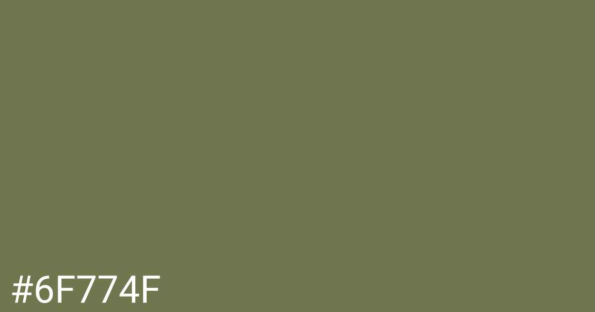 Hex color #6f774f graphic