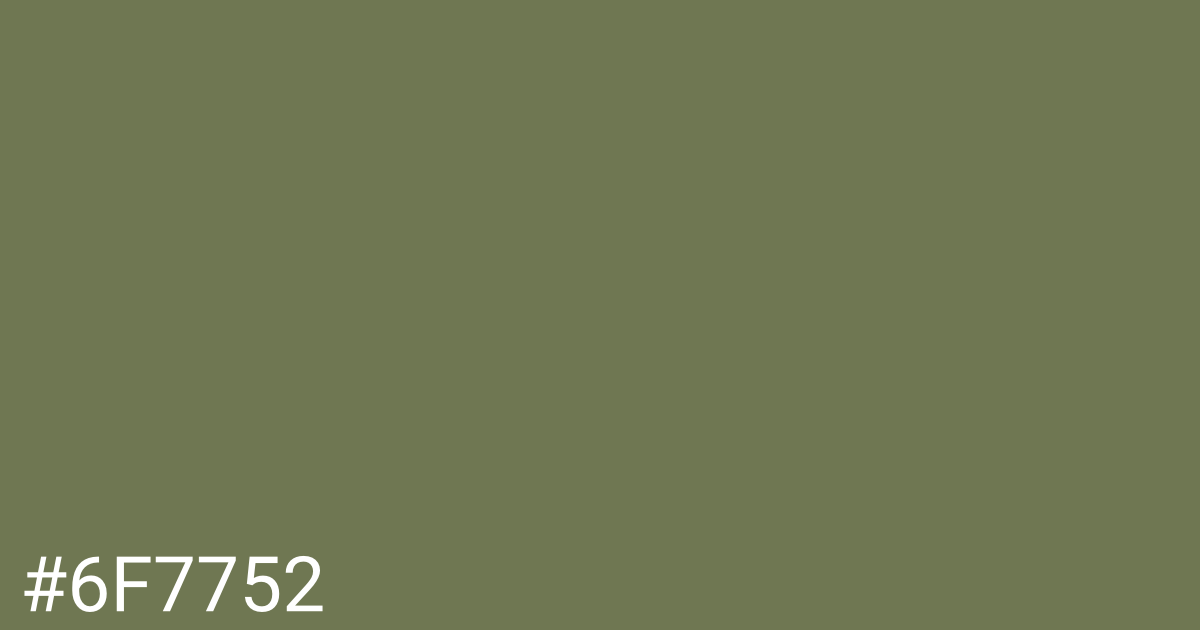 Hex color #6f7752 graphic