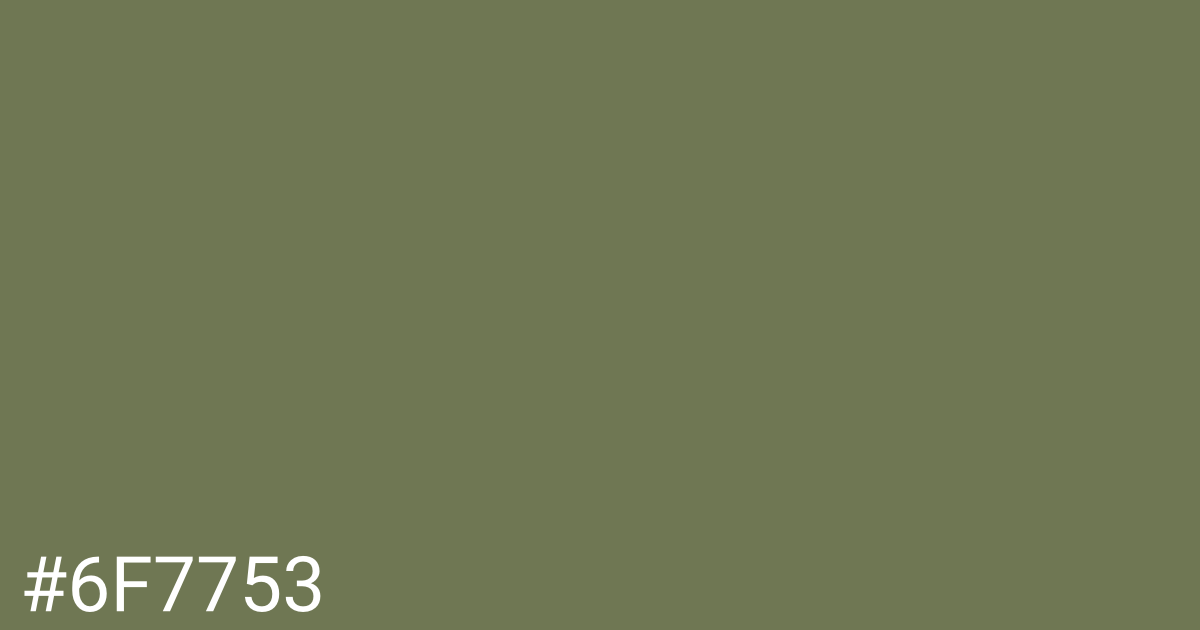 Hex color #6f7753 graphic