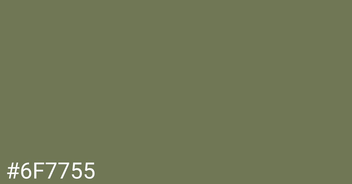 Hex color #6f7755 graphic