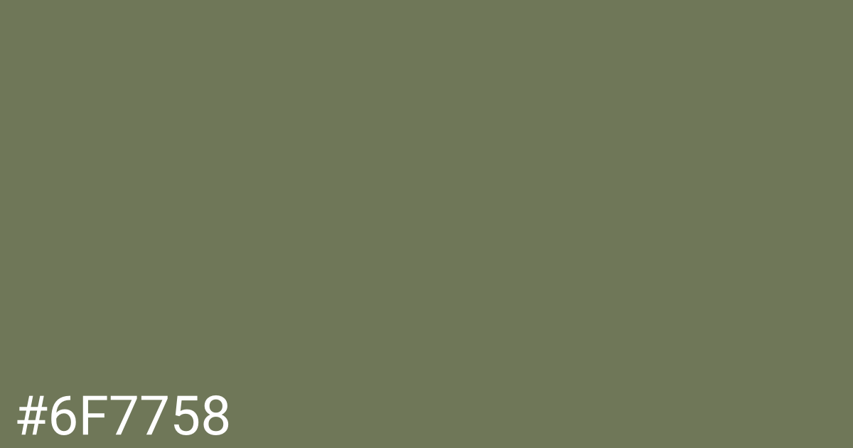 Hex color #6f7758 graphic