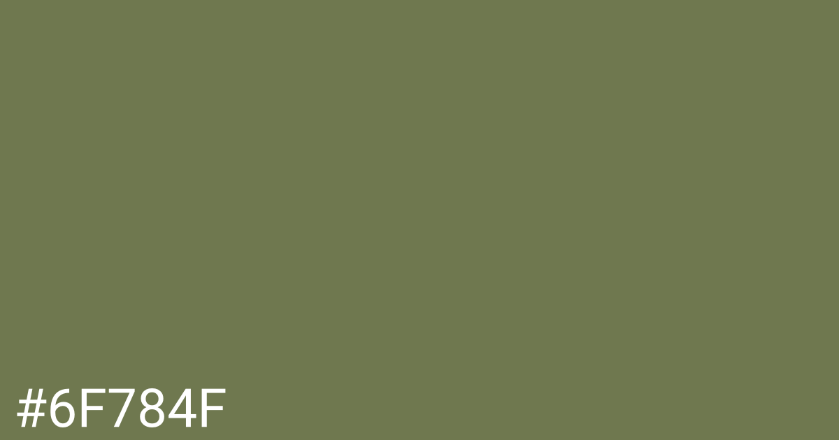 Hex color #6f784f graphic