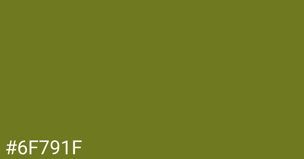 Hex color #6f791f graphic