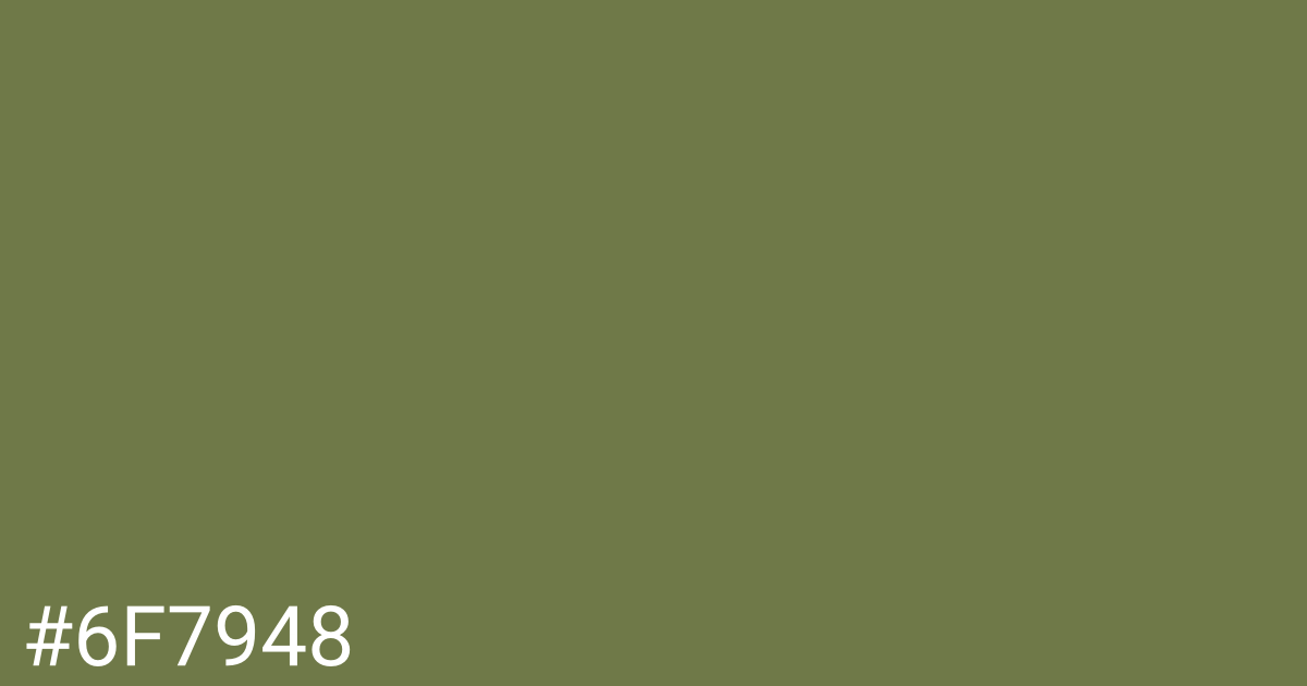 Hex color #6f7948 graphic