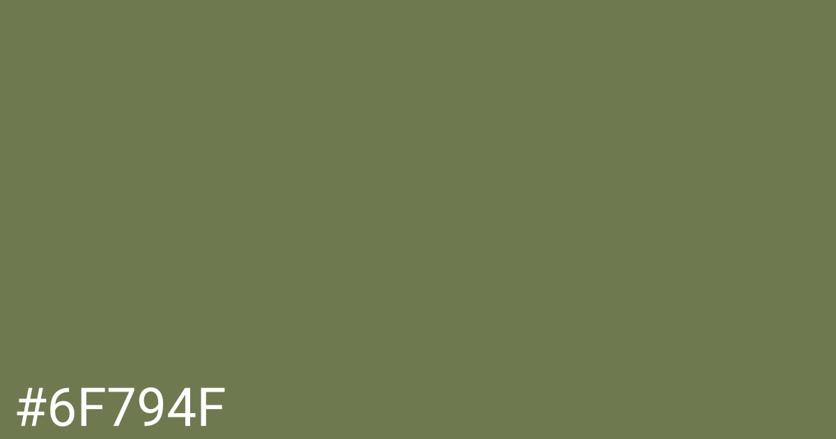 Hex color #6f794f graphic