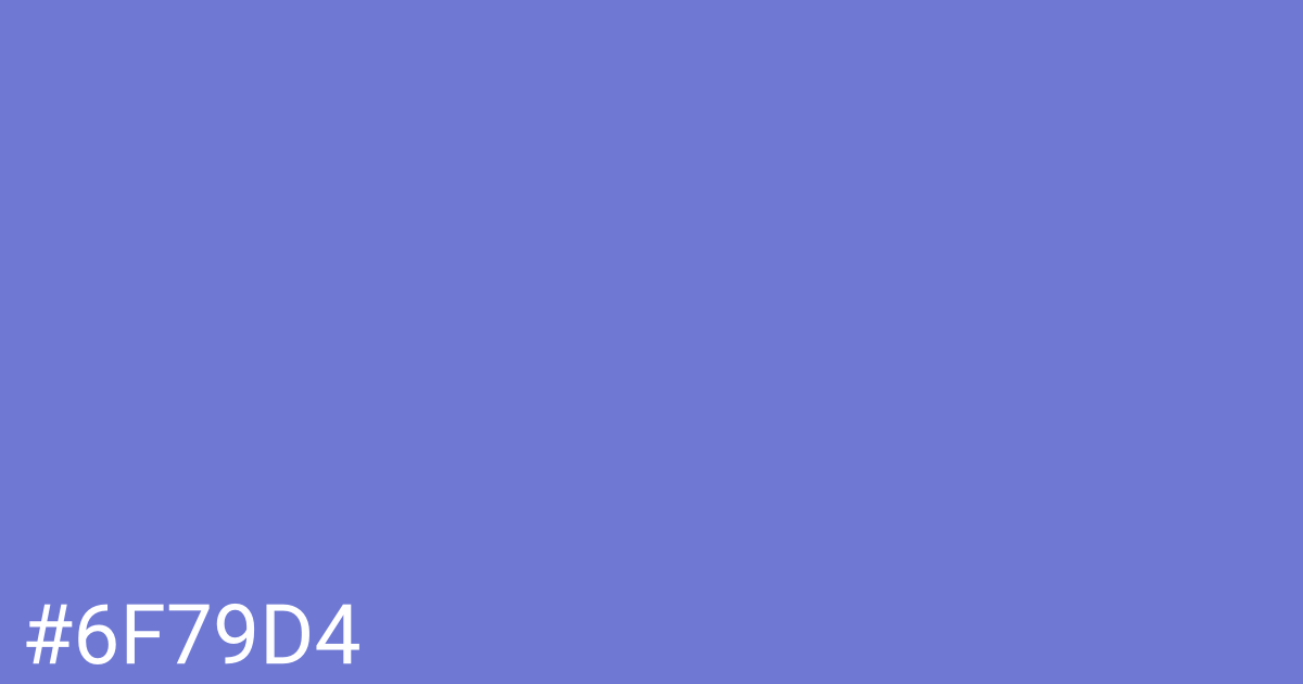 Hex color #6f79d4 graphic