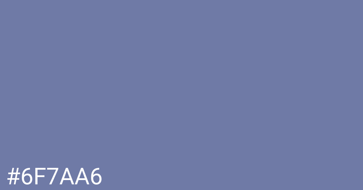 Hex color #6f7aa6 graphic