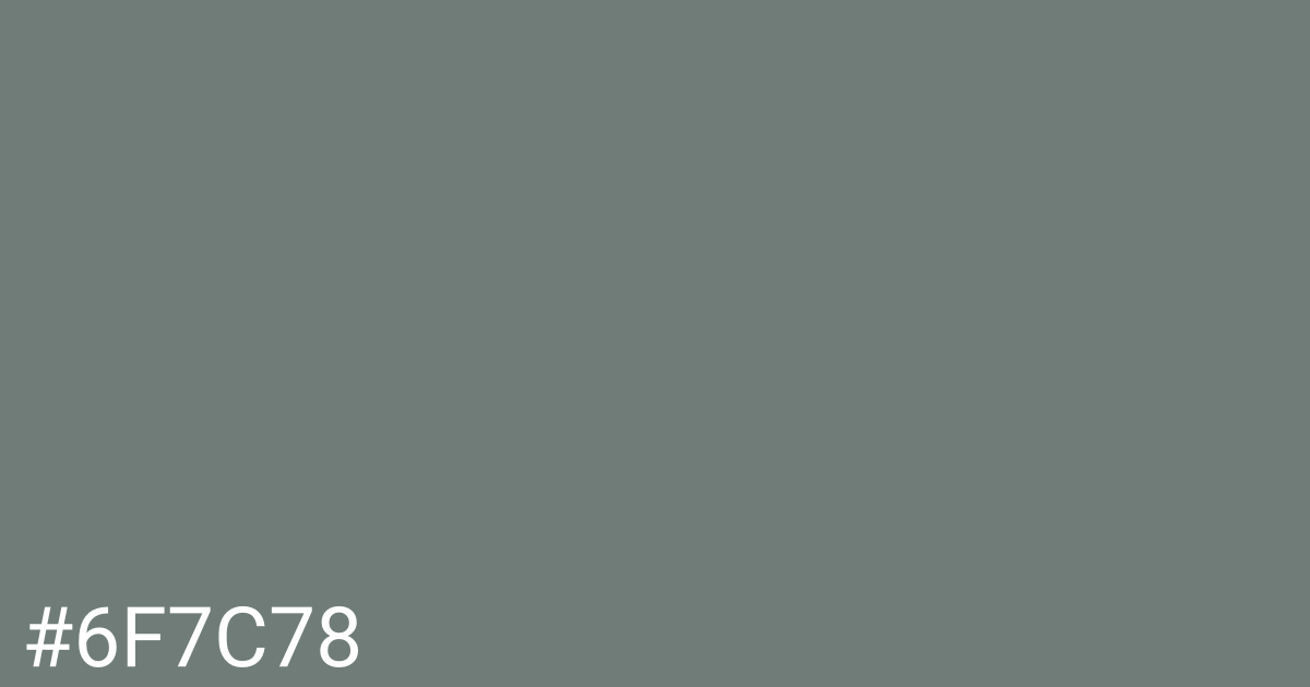 Hex color #6f7c78 graphic