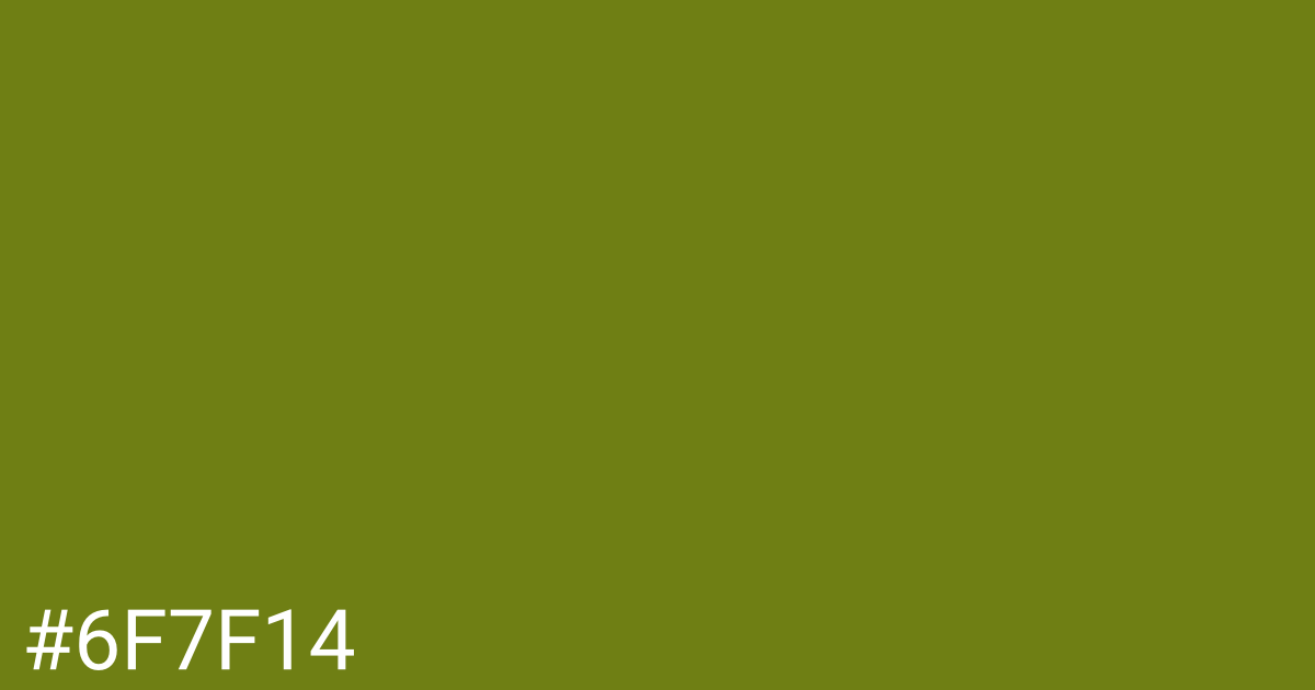 Hex color #6f7f14 graphic