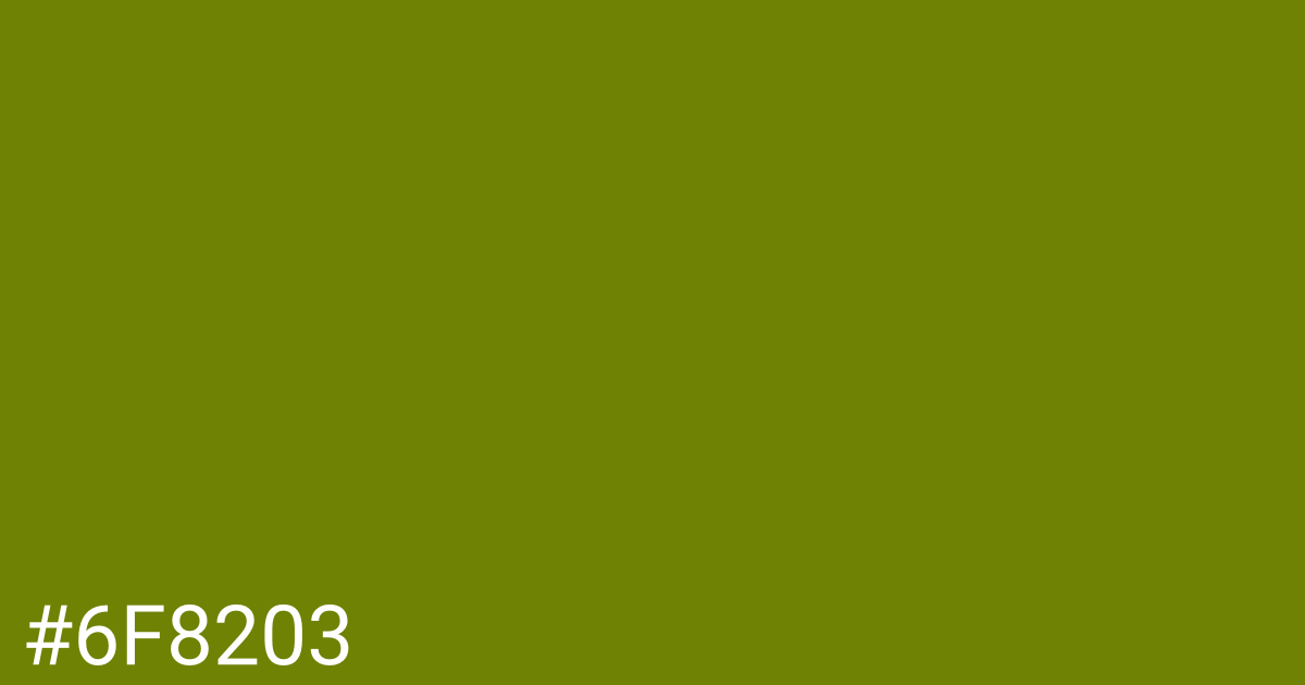 Hex color #6f8203 graphic