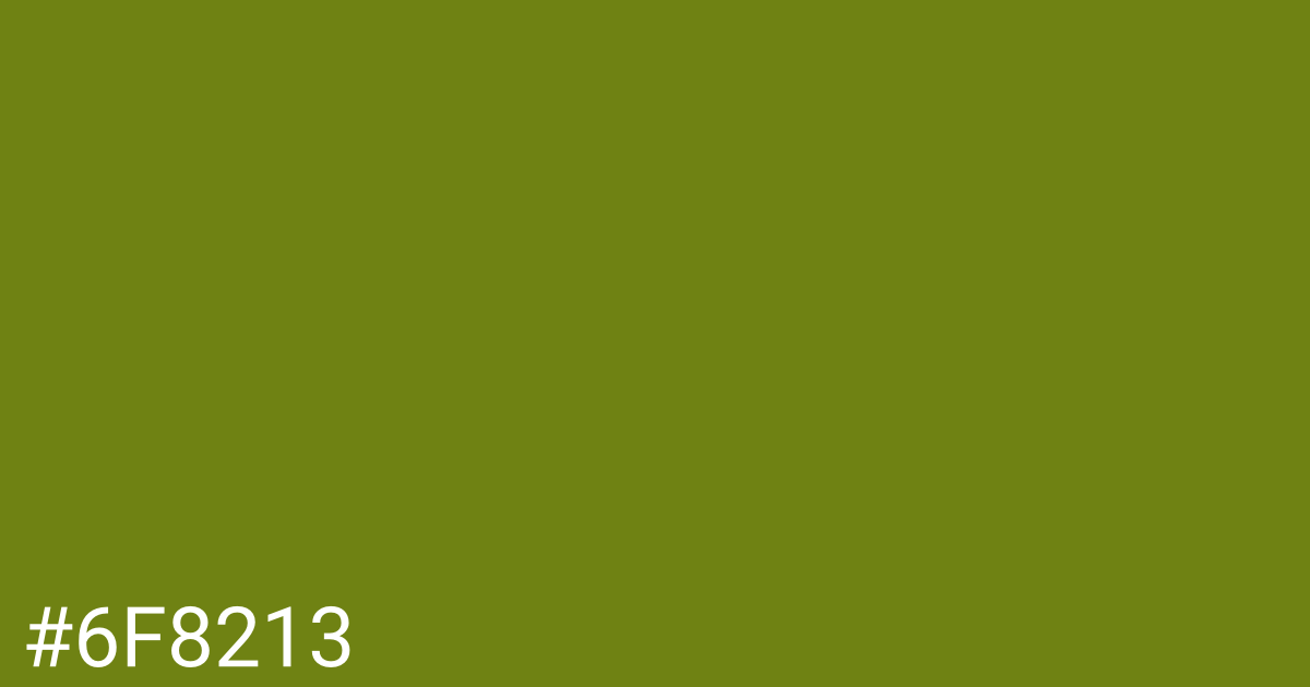 Hex color #6f8213 graphic