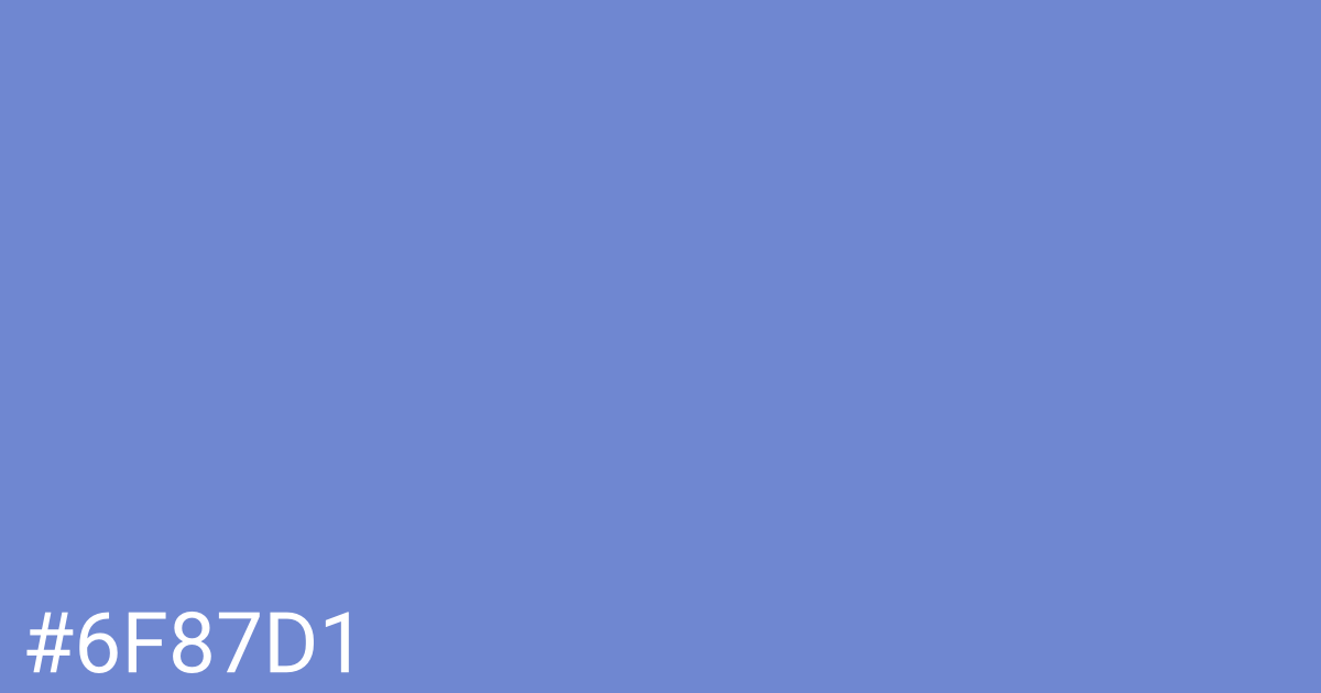 Hex color #6f87d1 graphic