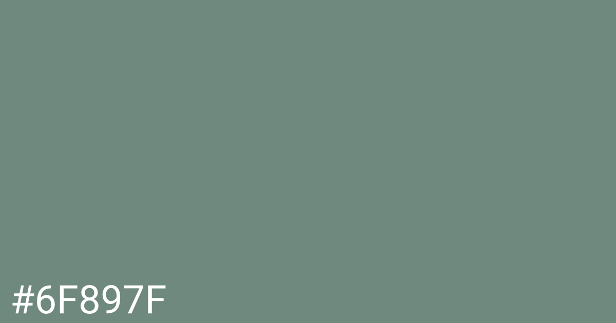 Hex color #6f897f graphic