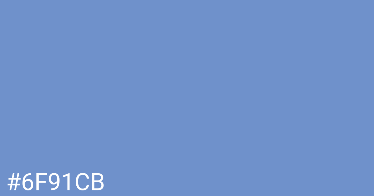 Hex color #6f91cb graphic