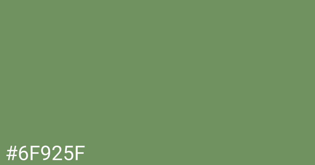 Hex color #6f925f graphic