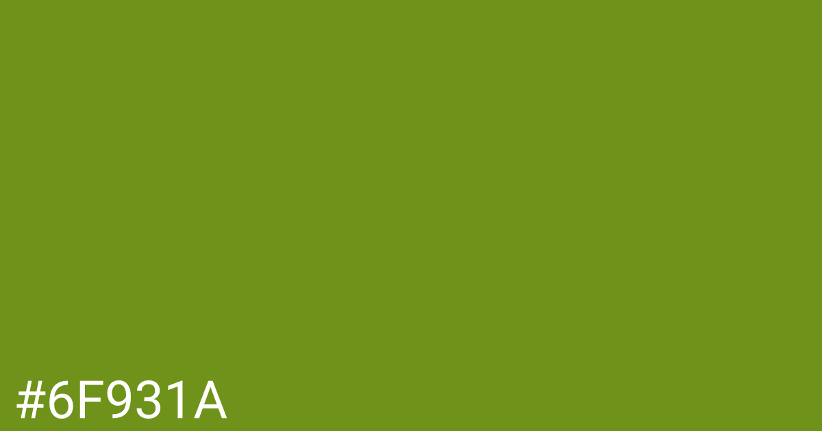 Hex color #6f931a graphic