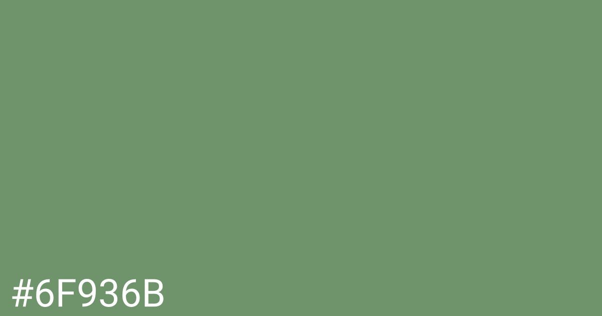 Hex color #6f936b graphic