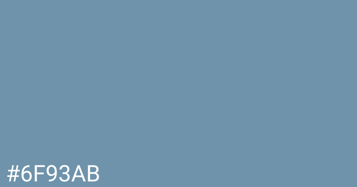 Hex color #6f93ab graphic