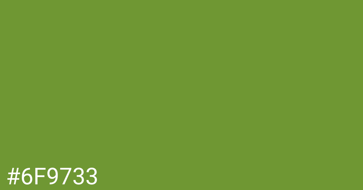 Hex color #6f9733 graphic