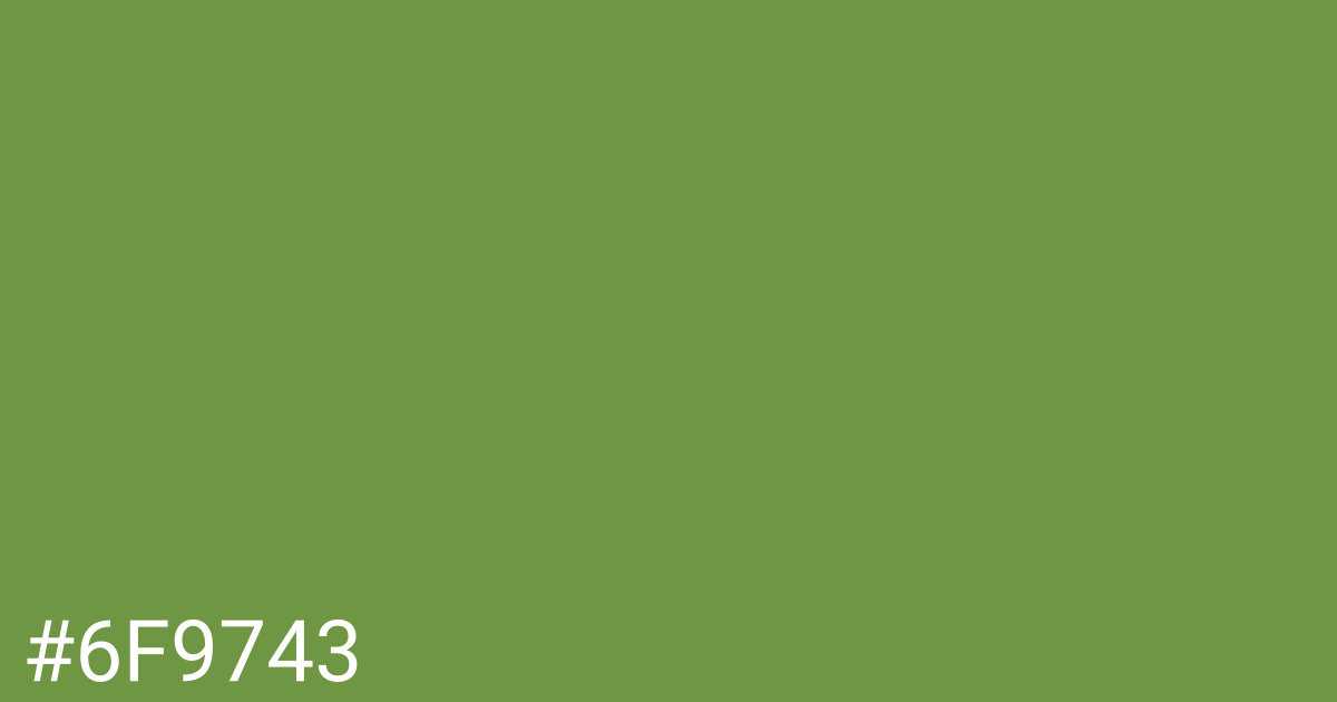 Hex color #6f9743 graphic