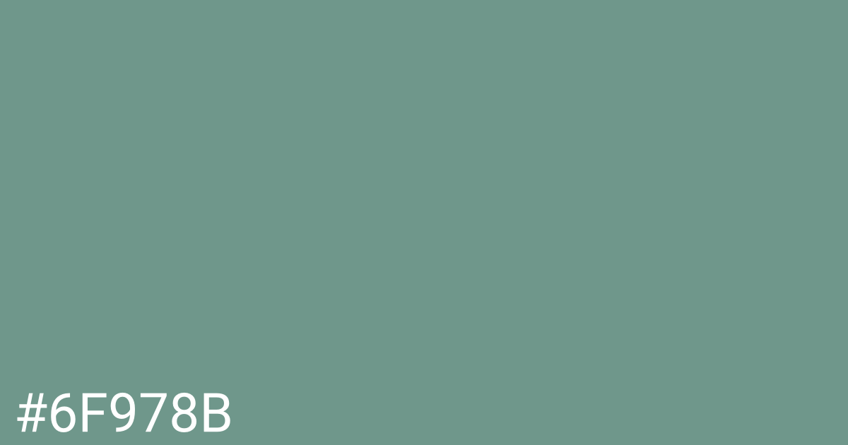 Hex color #6f978b graphic