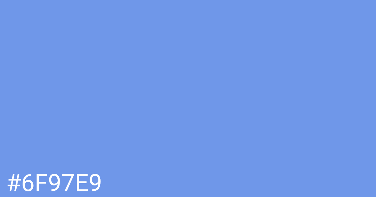 Hex color #6f97e9 graphic