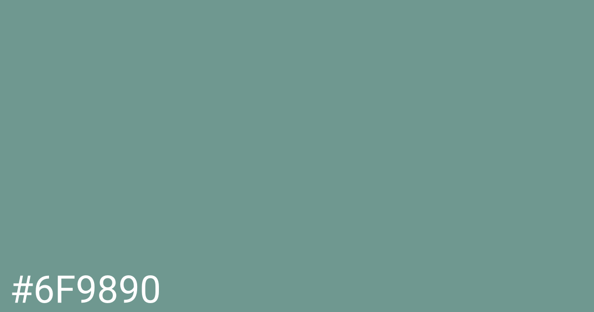 Hex color #6f9890 graphic