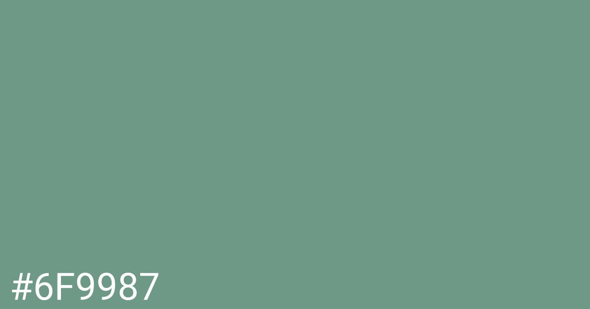 Hex color #6f9987 graphic