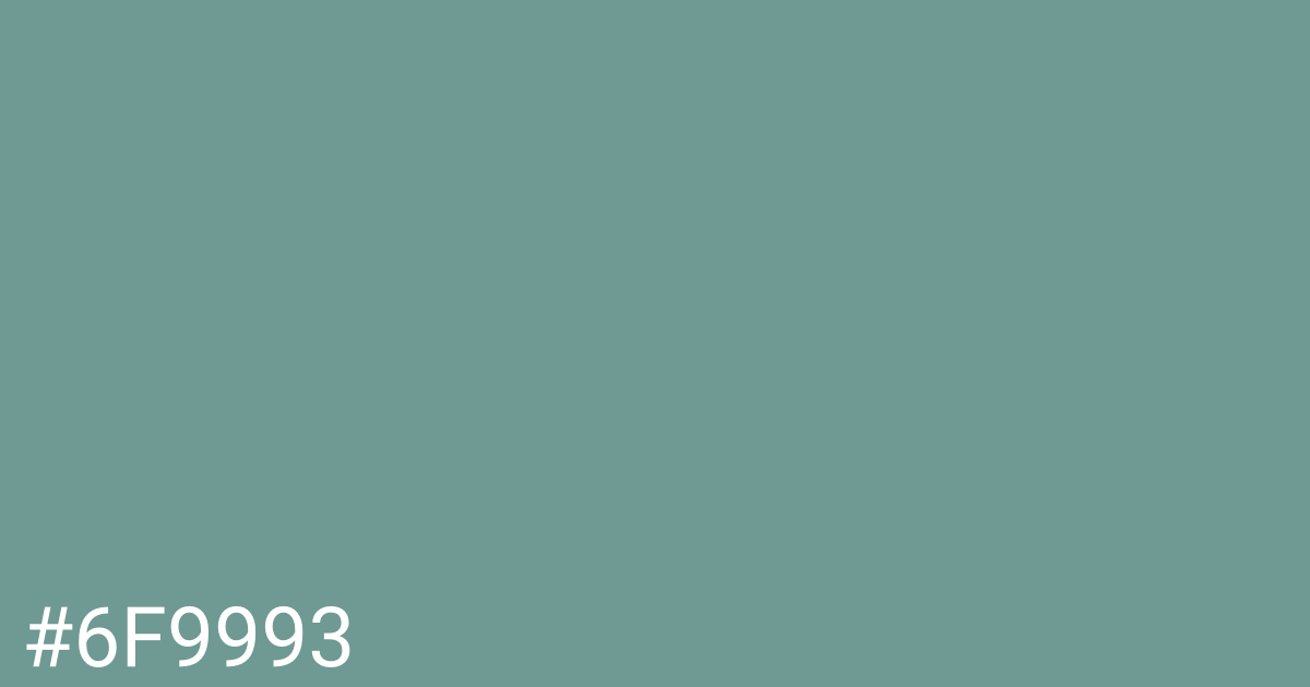 Hex color #6f9993 graphic