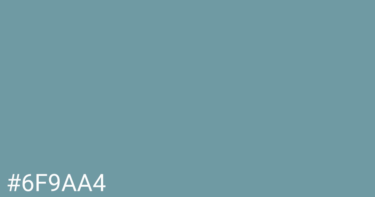 Hex color #6f9aa4 graphic