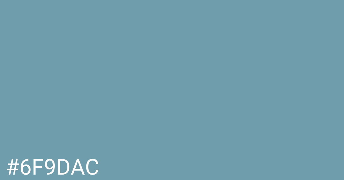 Hex color #6f9dac graphic
