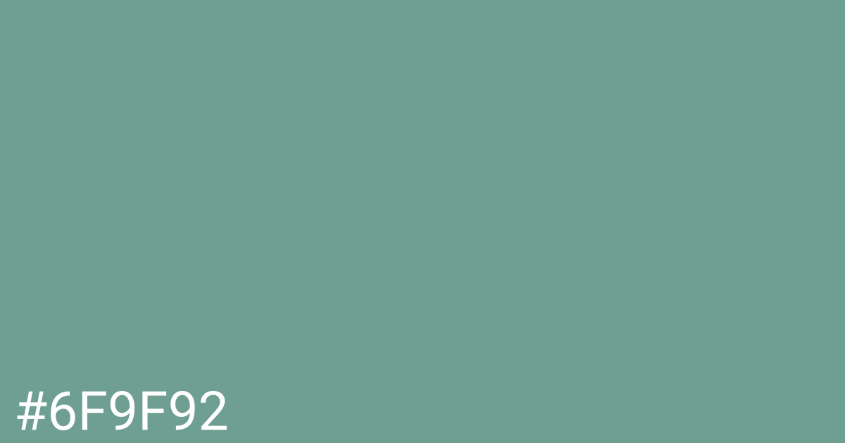 Hex color #6f9f92 graphic