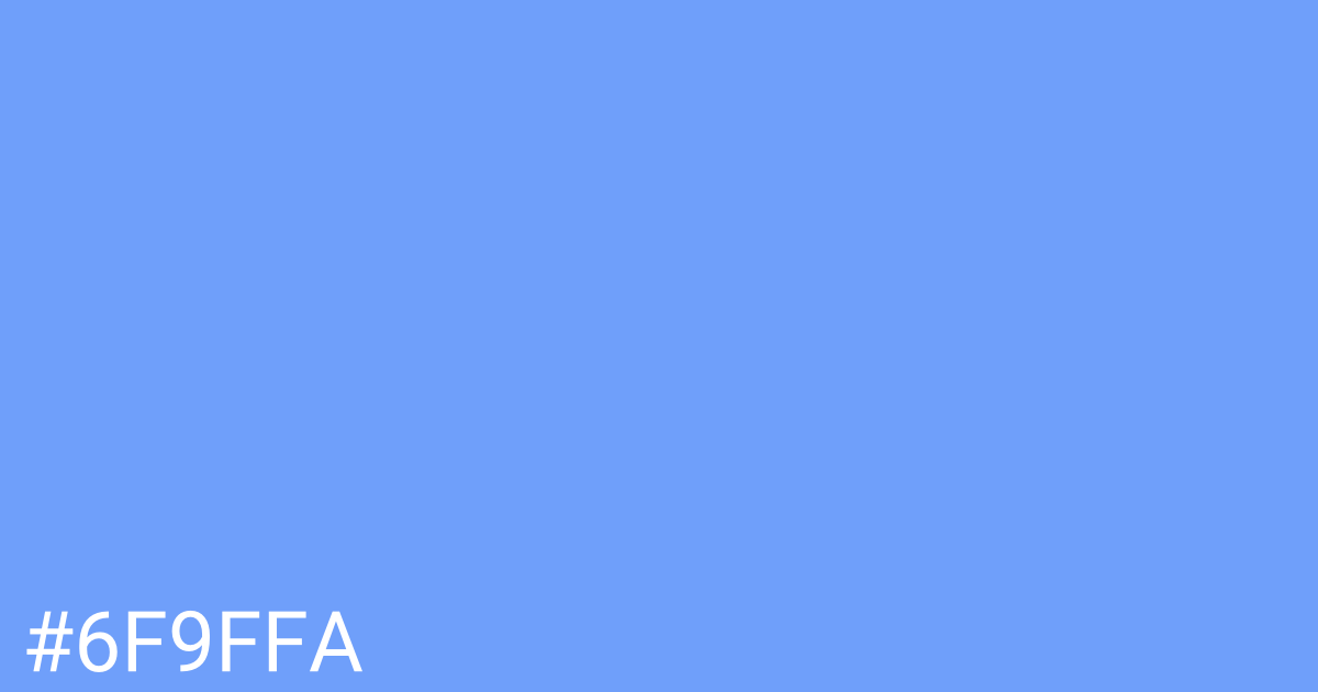 Hex color #6f9ffa graphic