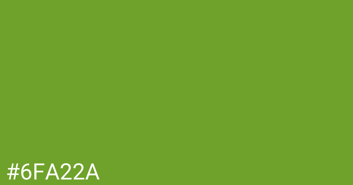Hex color #6fa22a graphic